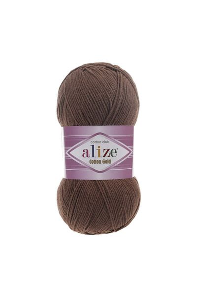 Alize Βαμβακερό χρυσό νήμα Amigurumi 100 gr Χειροποίητο νήμα πλεξίματος Βαμβακερό ακρυλικό 493 νήμα πλεξίματος καφέ