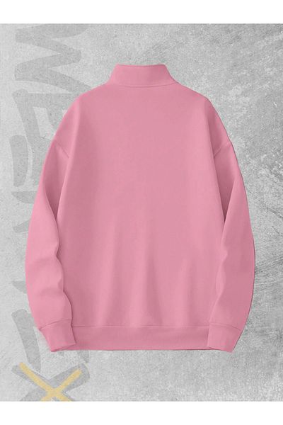 WEARTEX Half Zipper 3 Thread Believe in Yourself Printed Sweatshirt