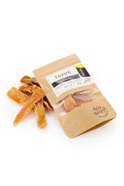 Patili Mutfak Kurutulmuş Tavuk Göğüs Bonfile – %100 Doğal, Katkısız, Koruyucusuz Ödül Maması - 60 Gr.