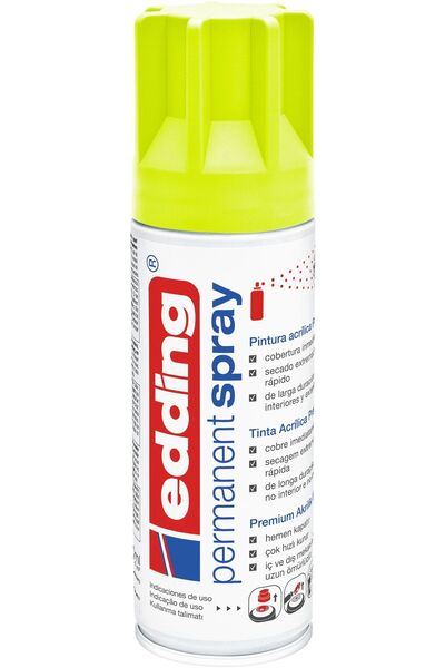 Edding 5200 Permanent Akrilik Fosforlu Sarı Sprey Boya 965-yeni Renk