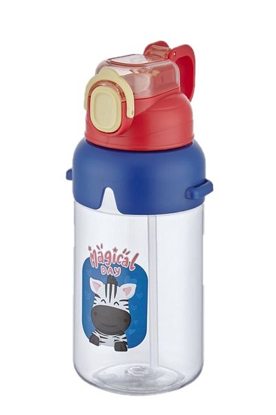 Vagonlife 650 Ml School Water Bottle with Neck Strap, Thick Straw and Locking Lid 3 Colors
