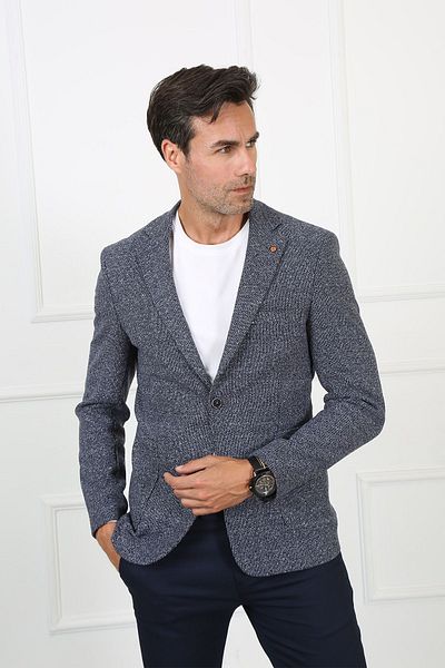 ACTUAL Blazer Slim Fit Blazer Single Jacket 7137-1 R1 Navy