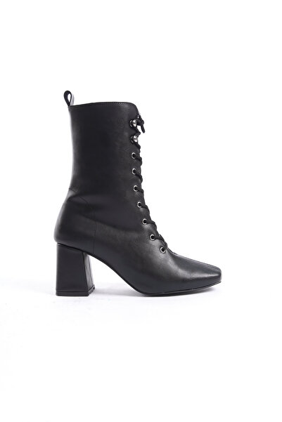 Entella Store Küt burun Bağcıklı Siyah Bot