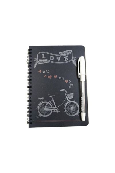 TıkArt Mcolor 50 Sheets Spiral Black Notebook