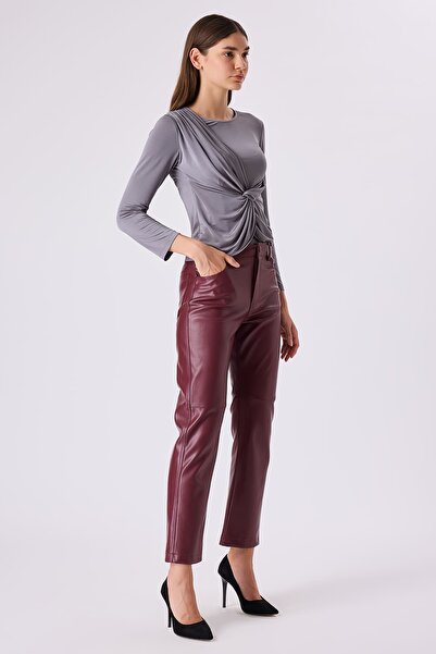 FEVER Deri havuç pantolon