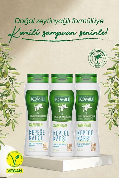 Komili Vegan Creamy Anti-Dandruff - Set of 3 500 ML