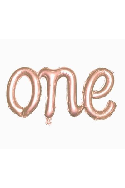 asöy Pink Rose Gold One Foil Balloon - 1 Year Old Birthday