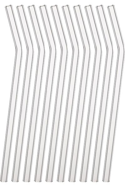 CAMBURADA CAMGEN Glass Pipette 7*200 mm Curved Transparent 10 Pieces