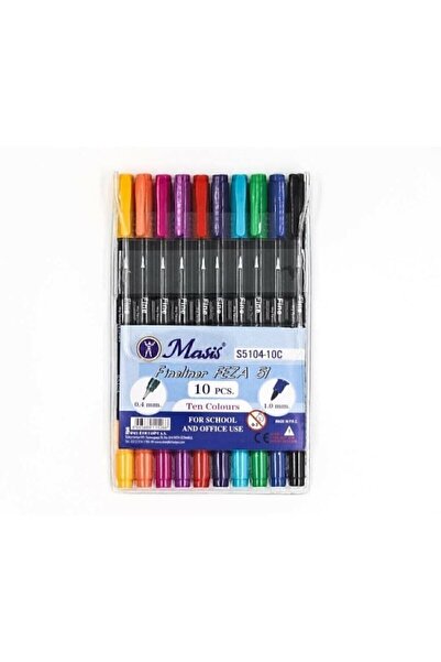 Masis Fineliner Çift Uçlu Feza Kalem 10'lu