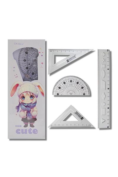 Linea Maxx 4 Piece Ruler Drawing Set Cn-5882