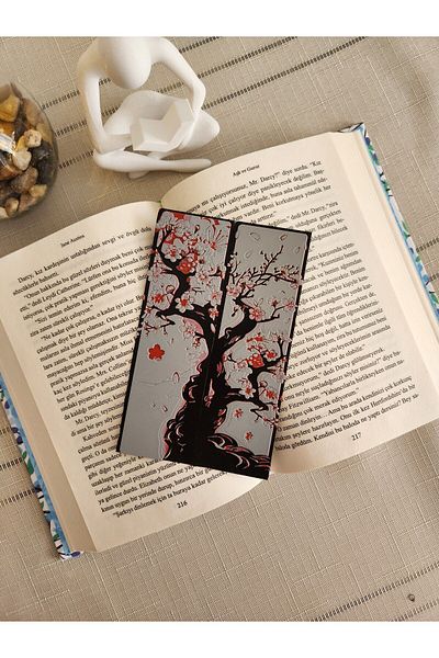 ALTINDAL Home Σετ σελιδοδεικτών με ανάγλυφο 3D Sakura Tree and Cherry Blossom - 2 τεμ