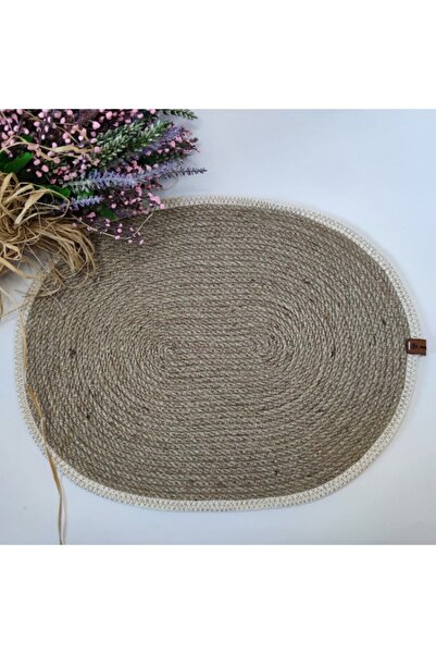 ELSE DESIGNE E&s Design Oval Charger Set for 6 Persons, Wicker Colored Charge...