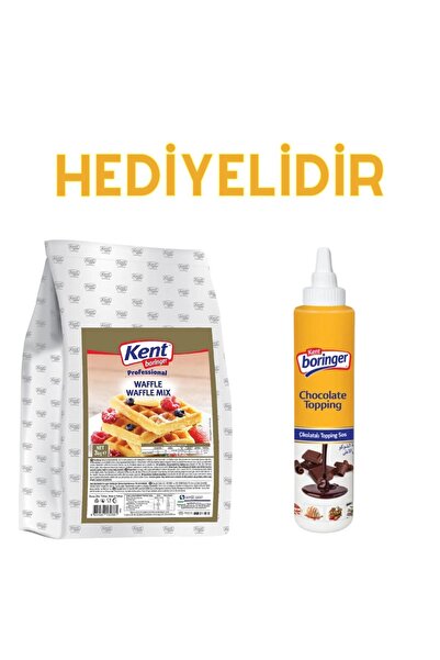 KENT Boringer Waffle & Pankek Karışımı (Toz 3kg) Topping (dekor&tatlı) Sos Hediyeli