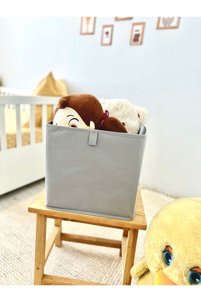 harev home collection Gray In-Cabinet Laundry and Toy Organizer - Folding Storage Box 30X30X30