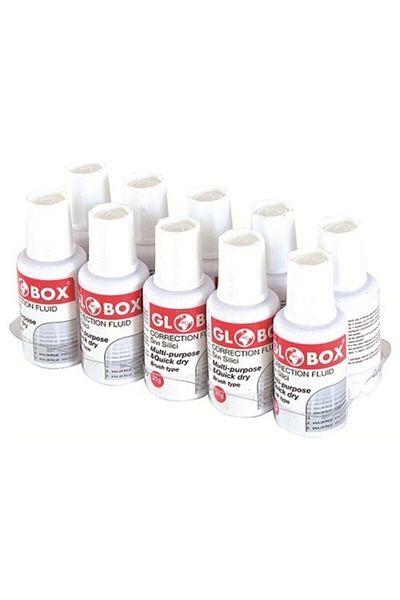 Globox 6935 Liquid Corrective Brush Tip 20 ml (Pack of 10)