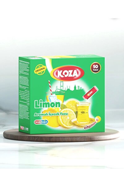 Koza Limon Aromalı Tek Içimlik Içecek Tozu 50 Adet