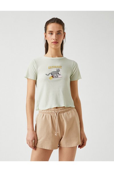 Koton Printed Short Sleeve T-Shirt