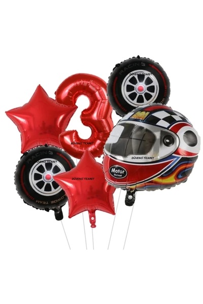 DÜVENCİ TİCARET Set de baloane din folie pentru cască cu cifre de vârstă