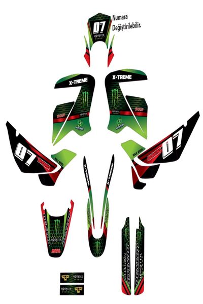 ELF REKLAM Mondial Extreme 200 Max Etiket Seti - Mondial Extreme 200 Max Stic...