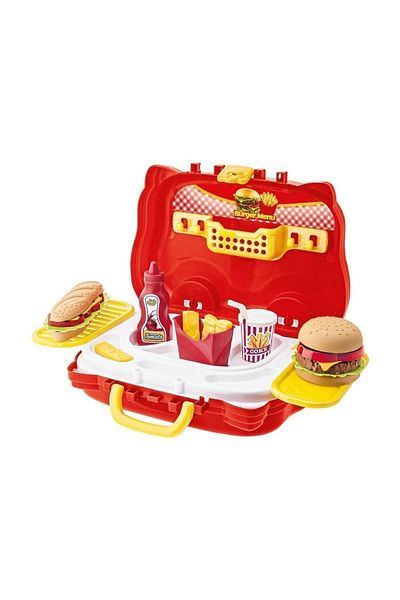 Bayraktar Toy 26 Piece Hamburger Set Suitcase 564
