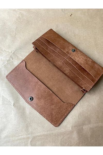 ALESTA LEATHER Handmade Genuine Italian Leather Women's Portfolio Wallet with Phone Compartment