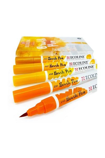 Talens Ecoline Brush Pen Brush Tip Pen 5 Color Set EARTH