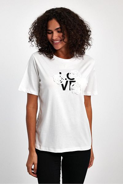 PEPPER MİNT LONDON Love Rose Pattern T-Shirt