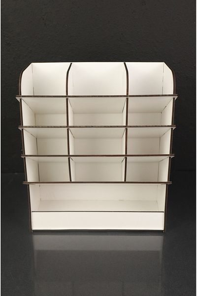 kutuTR 12 Compartment Cross Pen Holder Organizer - Office Organizer, Gift (White), Assembled