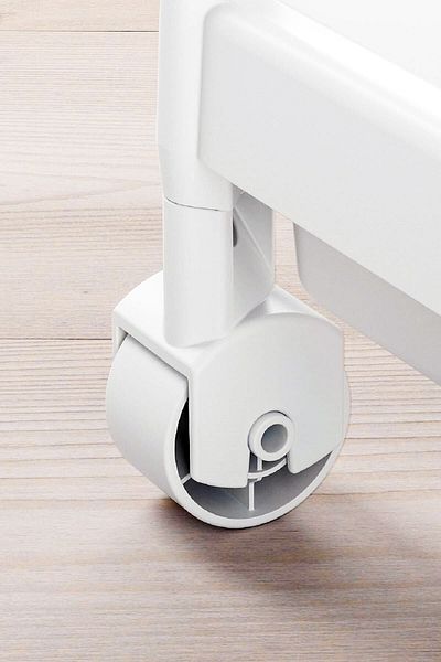 DEYHOME Μονάδα ραφιών με ρόδες 3 επιπέδων Λευκό ράφι μπάνιου Ράφι κουζίνας Οργανωτής σερβιρίσματος