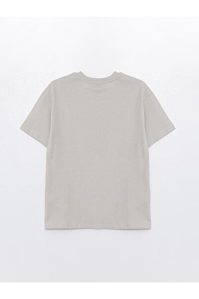 LC Waikiki Μπλουζάκι για αγόρι Oversize Μπεζ - Crew Neck LCW Kids