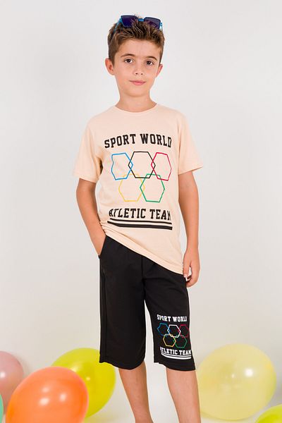 HÇM Boy's A44 Model Printed Shorts Set