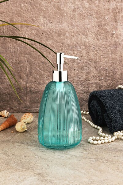 ANGDESİGN Angdesign Star Glass Liquid Soap Dispenser - Bead Blue