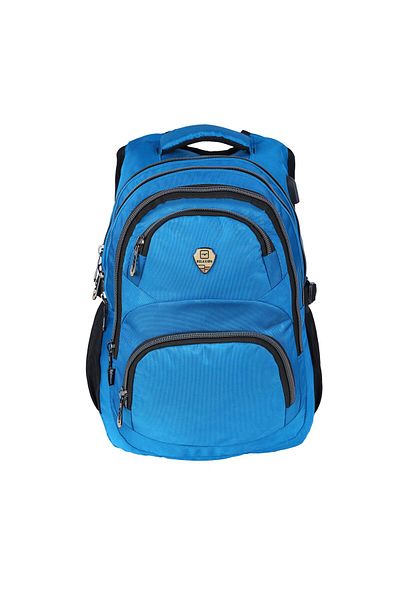 SYG Rucsac de școală ergonomic din țesătură cu căptușeală impermeabilă cu 5 compartimente 2226-A.Blue
