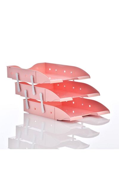 Ops Document Shelf Movable Pastel Pink Triple