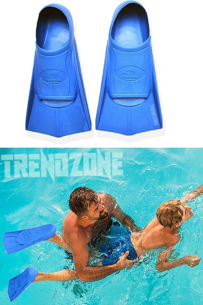 TRENDZONE زعانف قدم للسباحين باللون الأزرق - 5 ألوان مع حقيبة للحمل