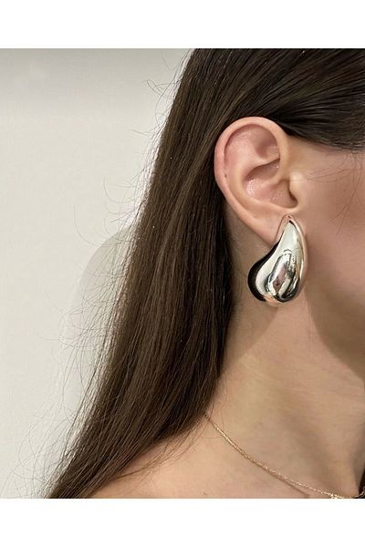 Only Vogue 2 Years Warranty Certified Steel Oversized Hande Erçel Model Earrings