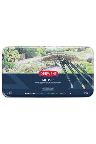 Derwent Artists Pencils Color Pencil 36-Piece Tin Box
