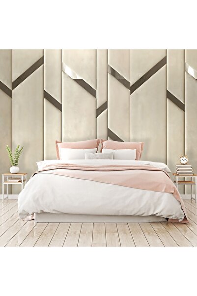 dreamwall Duvar Kağıdı Lüks Yatak Odası İçin Baza Başlığı Görünümlü 3D Duvar Paneli