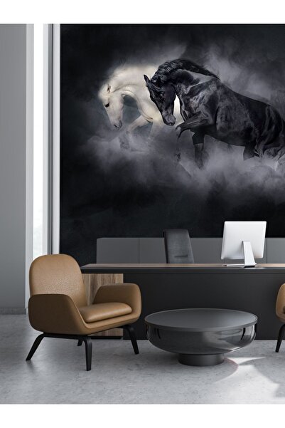 dreamwall 3D Atlar Desenli Isı Ve Ses Yalıtımlı Sağlıklı Tekstil Duvar Kağıdı