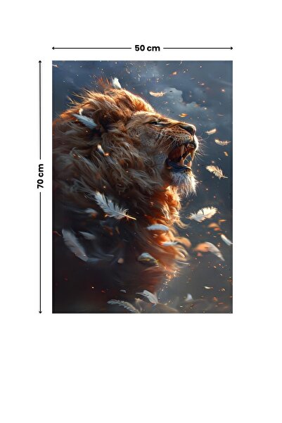 Pi Papers Premium Baskı Poster, Aslan Duvar Posteri, Hediyelik Ürün Önerisi