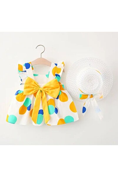 ARDSU Toddler Girls Party Summer Dresses Backless Bow and Hat