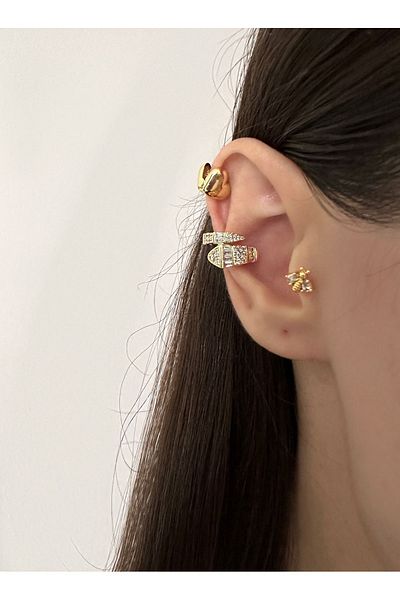 Okko Store حجر الثعبان نموذج الغضروف القرط Eaercuff