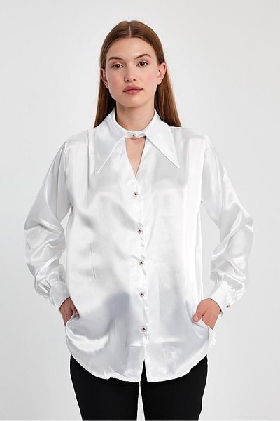 OOPS Cămașă clasică din satin