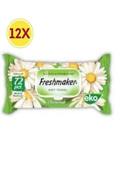 Freshmaker 72 X 12 Pieces 864 Sheets - Wet Wipes Daisy