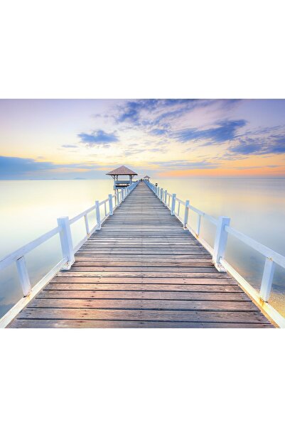 dreamwall Deniz Ve İskele Köprüsü Desenli Isı Ve Ses Yalıtımlı Sağlıklı Tekstil Duvar Kağıdı