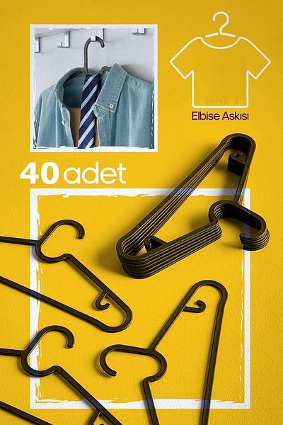 DEYHOME Set de 40 bucăți cu cârlig subțire pentru haine