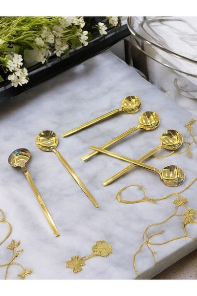 Tiamo Set of 12 Rio Gold Teaspoons