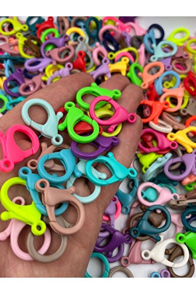 Ebruli Boncuk 30 Mm Papağan Anahtarlık Renkli Karışık Klips Aksesuar Takı Kol...