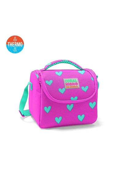 Yaygan Çanta Cutie de prânz cu model Coral High Heart 11806