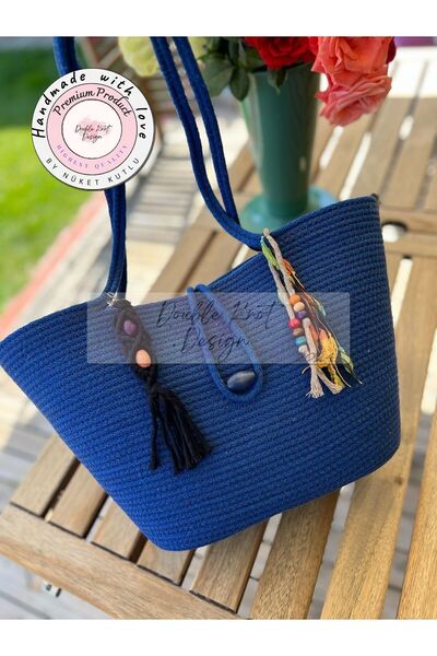 DOUBLE KNOT DESİGN Bella Plaj Çantası Kol Çantası El Çantası Clutch Portföy K...
